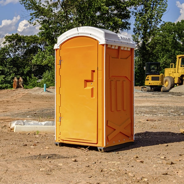 how often are the portable restrooms cleaned and serviced during a rental period in Linville